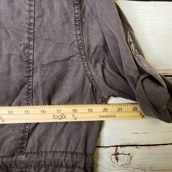 Torrid Grey Hooded Grey Anorak Ulitilty Short Sleeve Jacket...size 00 - Picture 7 of 11